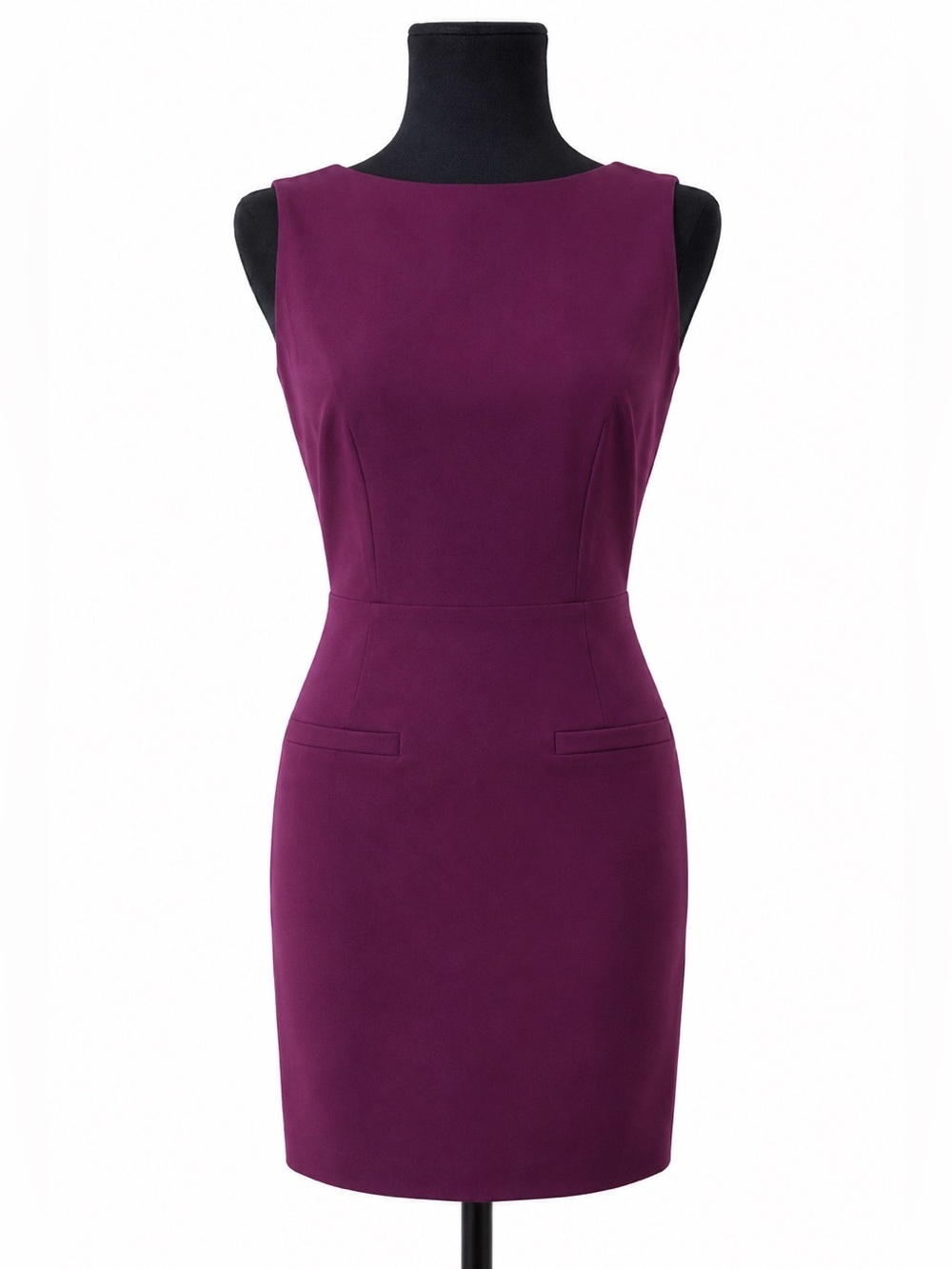 NWT L'Academie Plum Sleeveless Mini Sheath Dress